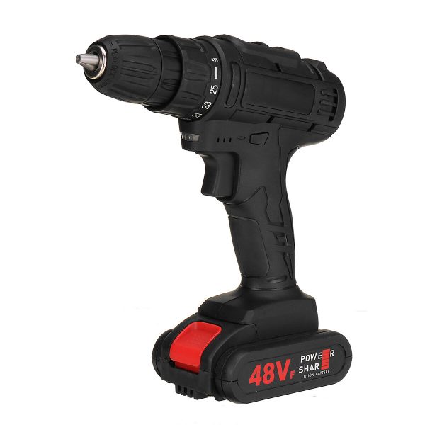Trapano avvitatore a batteria strappo Trapano presa di corrente 25 velocità LED avvitatore elettrico con 1/2 Batterie
