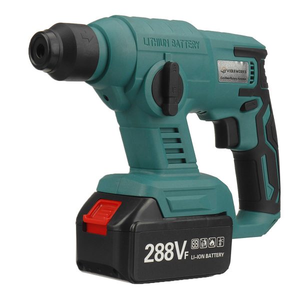 Trapano elettrico a batteria VIOLEWORKS 288VF 1500r / min 3 in 1 Hammer anche per Makita 18V Batteria