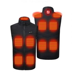 Unisex USB 11-Zone di riscaldamento Gilet riscaldato elettrico Inverno Warm Up Jacket Cappotto Riscaldamento da sci Mani