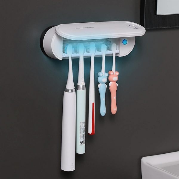2 in 1 UV Sterilizzatore elettrico leggero per portaspazzolino Sterilizzatore automatico per asciugatura dello spazzolin