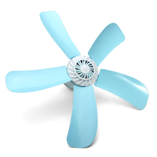 220V 7W Mini ventilatore a soffitto a risparmio energetico Ventilatore elettrico verde antizanzare con 5 foglie