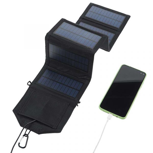 Aggiornato 20W 5V Portatile solare Caricatore da pannello campeggio Pieghevole solare Pannello per carica del telefono P