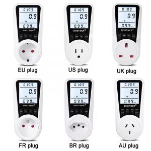 SINOTIMER DDS109L EU / US / UK / FR / AU AC 110V / 220V Plug presa di corrente Wattmetro digitale Consumo energetico Wat
