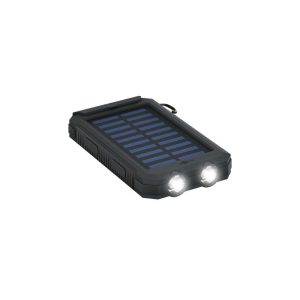Goobay - powerbank outdoor energia solare 8000 mah con torcia ip45 2xusb nero