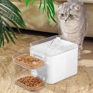 Distributore di acqua per animali domestici da 2 litri Abbeveratoio automatico a forma di cuore per cani e gatti