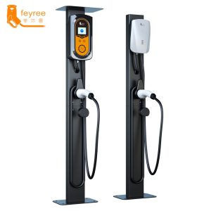 feyree Electric Vehicle Charging Station Pile Post Upright Post Wall Mounted for Wallbox Type1 Type2 Charger