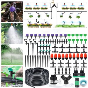 GOTGELIF 29M 153PCS Kit di Irrigazione a Goccia Irrigatore Automatico Irrigazione del Giardino Fai da Te Micro Sistema d