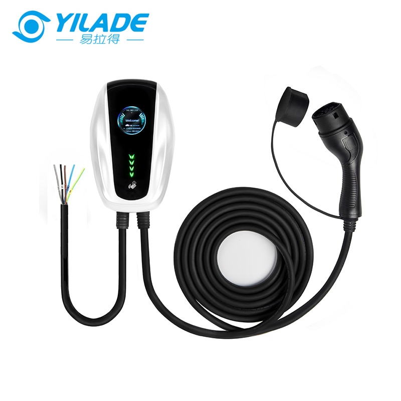 EV Charger Wall Mount Type 2 32a 7.2kw Wallbox Fast Electric Charging Station EV Car Charger IEC 62196-2 6M Cable