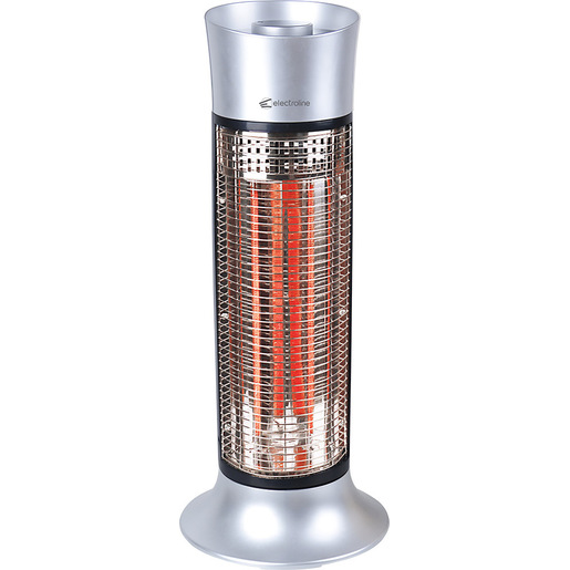 Electroline CHE980 stufetta elettrica Interno Nero, Argento 900 W Risc