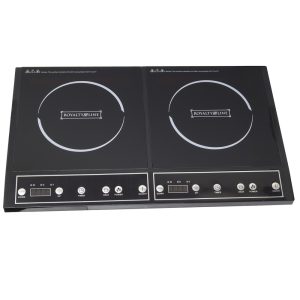 PIASTRA INDUZIONE 3400W DOPPIO 2 ZONE PIANO COTTURA FORNELLO ELETTRICO 270°