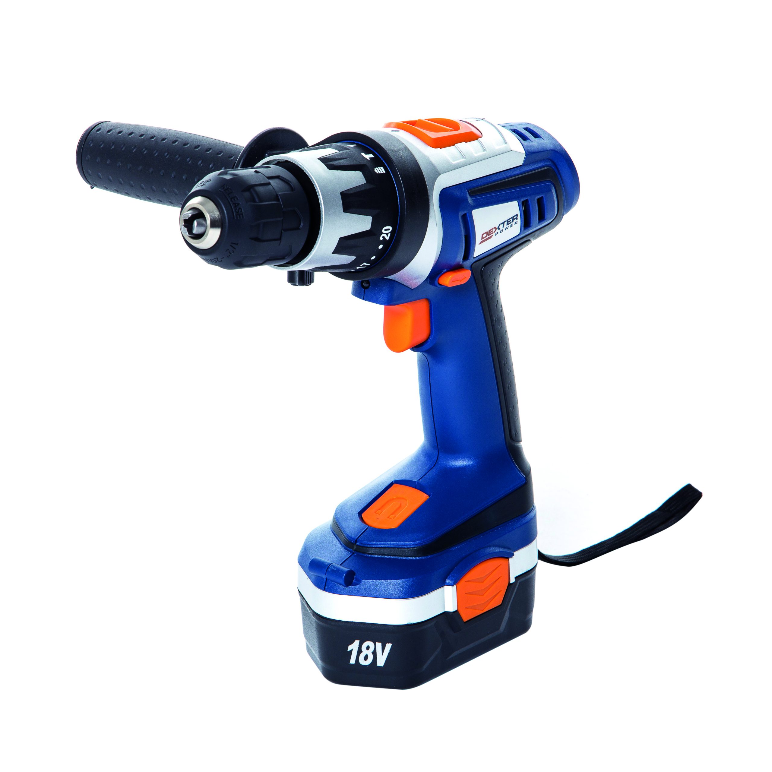 Trapano avvitatore a batteria DEXTER POWER XD230 18 V, 1.5 Ah, 2 batterie