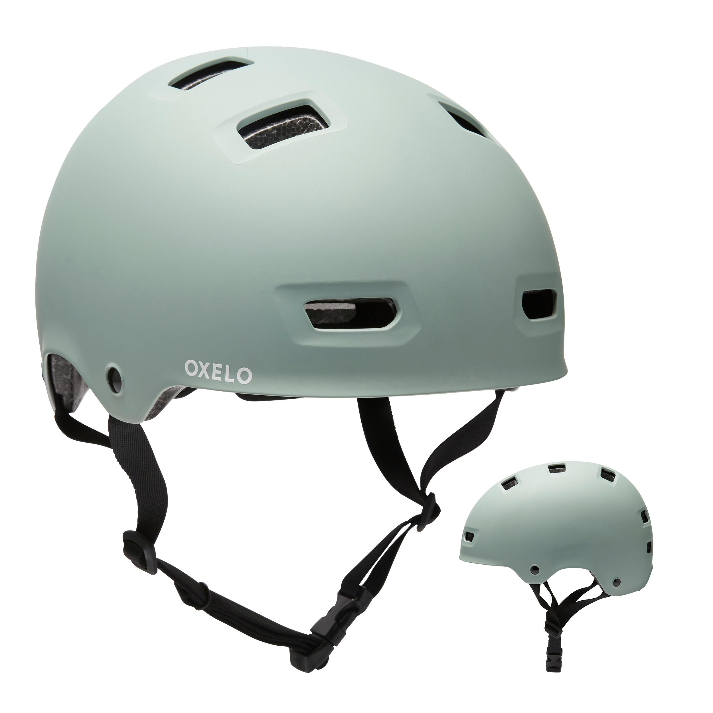 Decathlon | Casco roller skateboard monopattino MF 500 light verde militare | Oxelo
