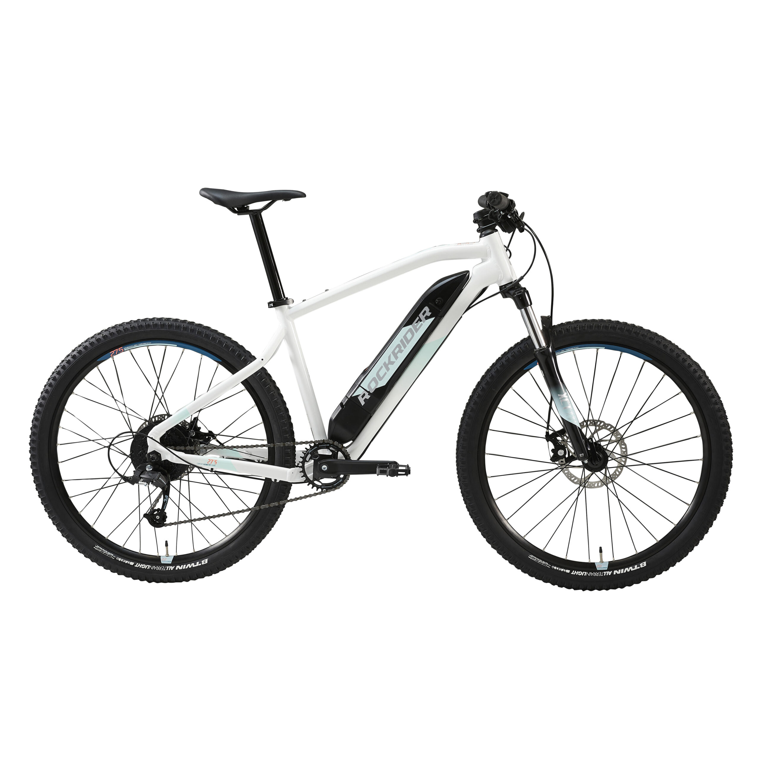 Decathlon | Mtb elettrica a pedalata assistita donna Rockrider E-ST100 bianca 27,5" | Rockrider