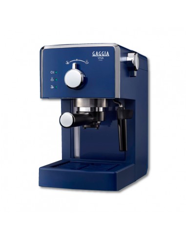 Gaggia RI8433/12 VIVA CH Macchina per espresso Cialde caffè, Caffè macinato 2 tazze 1 L 1025 W Blu