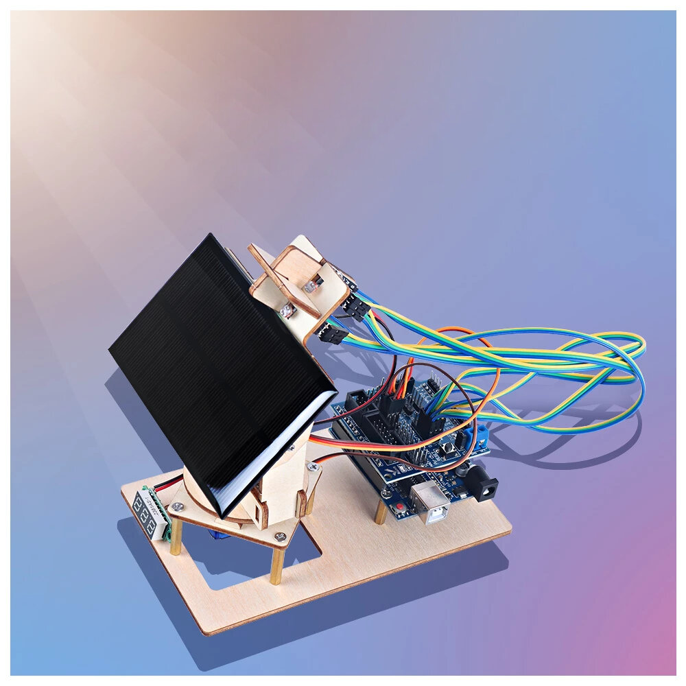 Nuovo Starter Kit Intelligent solare Tracking Equipment Parti di giocattoli di programmazione STEM fai da te per Arduin0