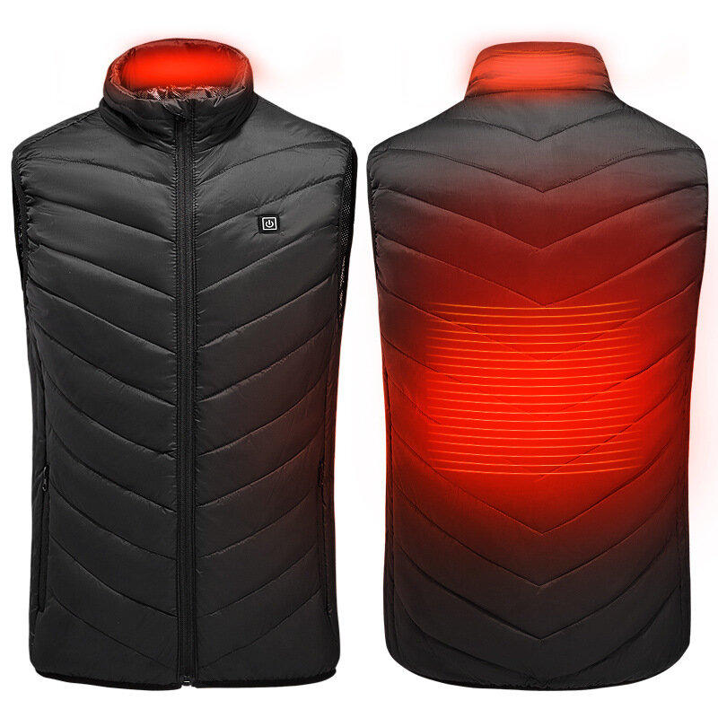 TENGOO HV-02 Gilet riscaldante unisex a 2 posti Giacche riscaldate a 3 marce Abbigliamento termico elettrico USB Gilet c