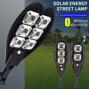 COB LED solare Lampione stradale Sensore di movimento Giardino esterno Impermeabile solare lampada remoto Controllo