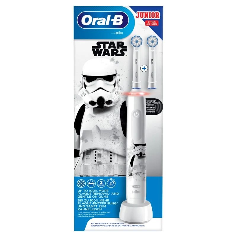 Oral-B Pro 3 Junior Star Wars 6 anni+ spazzolino elettrico ricaricabile + 2 testine di ricambio