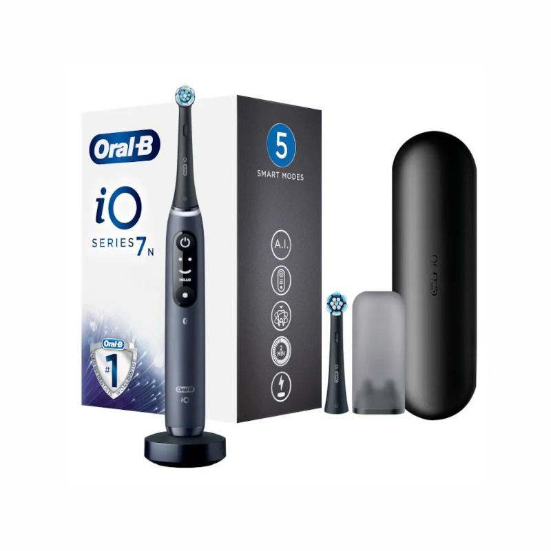 Oral-B iO 7 spazzolino elettrico ricaricabile colore nero + 2 testine di ricambio