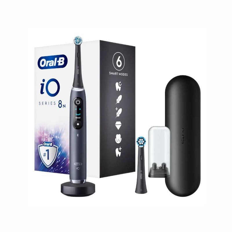 Oral-B iO 8 spazzolino elettrico ricaricabile colore nero + 2 testine di ricambio
