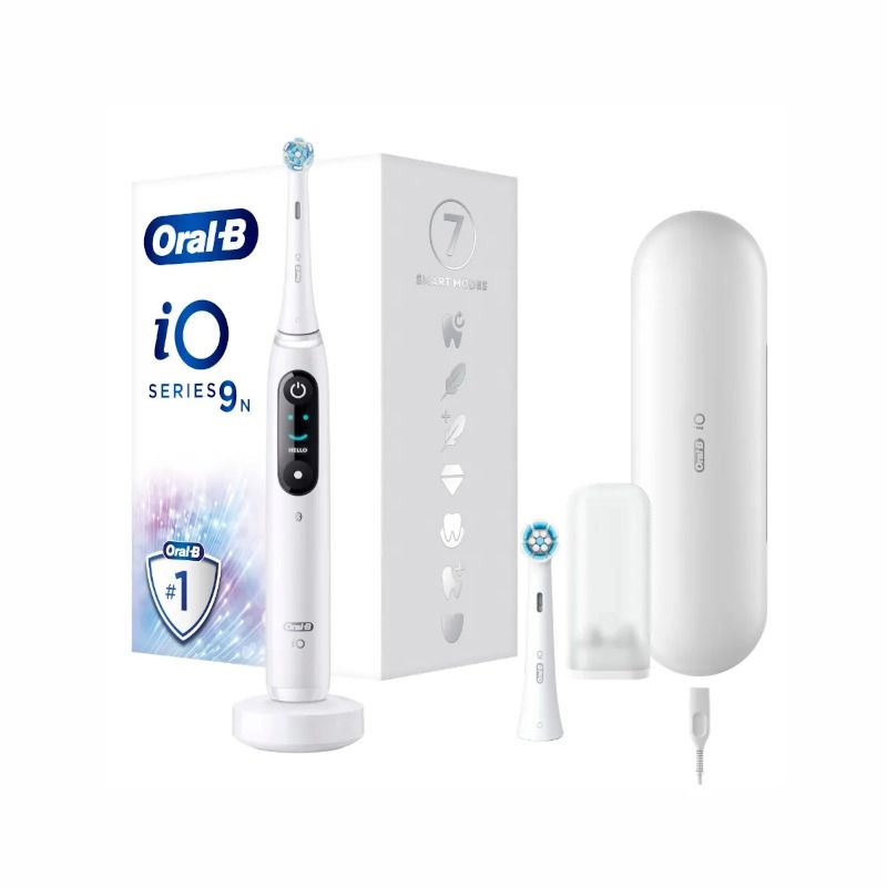 Oral-B iO 9 spazzolino elettrico ricaricabile colore bianco + 2 testine di ricambio