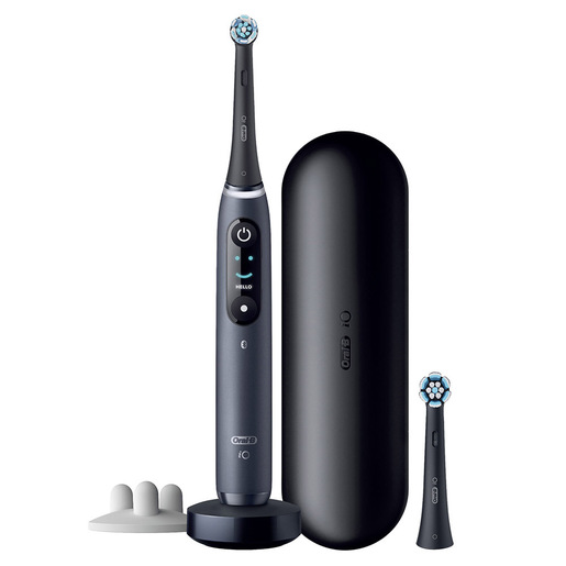 Oral-B iO Spazzolino Elettrico Ricaricabile 8S Nero, 2 Testine, 1 Cust