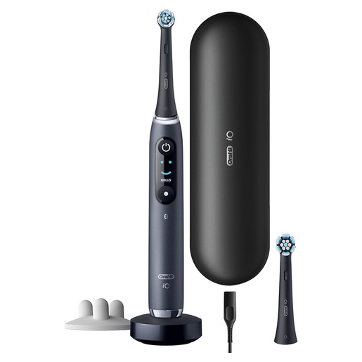 Oral-B iO Spazzolino Elettrico Ricaricabile 9S Nero, 2 Testine, 1 Cust