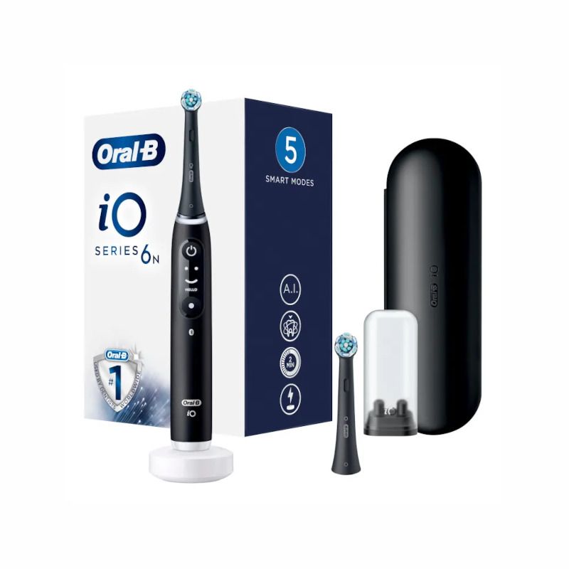 Oral-B iO6 spazzolino elettrico ricaricabile colore nero con custodia da viaggio