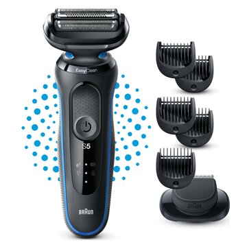 Series 5 51-b1500s rasoio elettrico con accessorio regolabarba easyclick blu