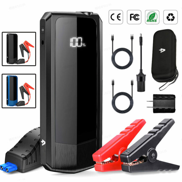 Andeman 2000A 20000mAh Avviatore di emergenza per auto con 18W PD USB LED Torcia elettrica LCD Display Emergenza Batteri