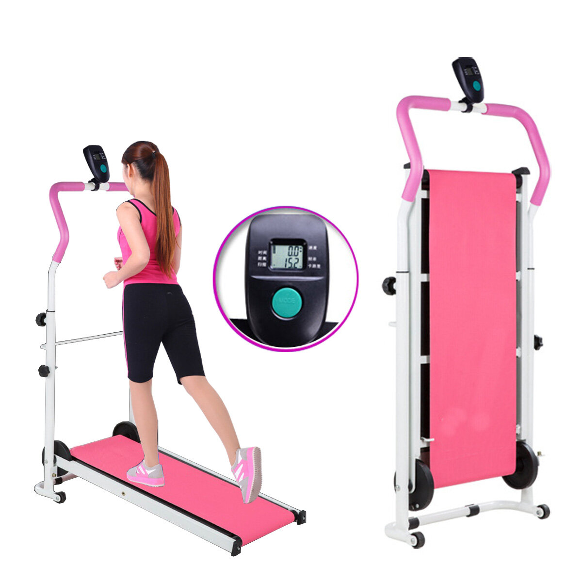 LED Display Tapis roulant pieghevole Esercizio multifunzione per macchina da corsa Idoneità Casa Gym Carico massimo 100
