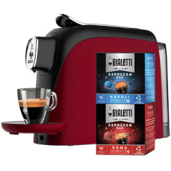 Macchina da caffè Mignon con 2 box di capsule Rosso