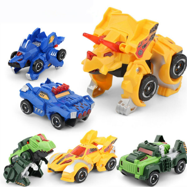 Modello di veicolo per bambini Inerzia Dinosauro Deformazione Auto Robot Auto Educazione precoce Giocattolo puzzle per R