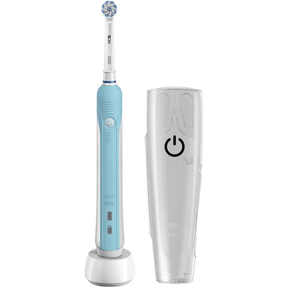 Oral-B Pro 750 Sensi Ultra Thin 80299317 Spazzolino da denti elettrico Rotazione/Oscillazione Azzurro