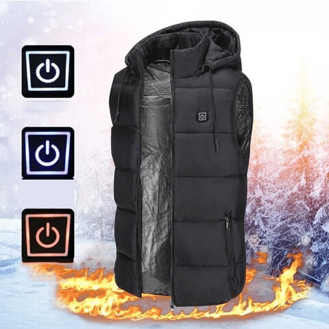 TENGOO Giacche riscaldate unisex a 3 marce Abbigliamento termico elettrico USB 2/9/11/13/15 posti Riscaldamento Gilet ca