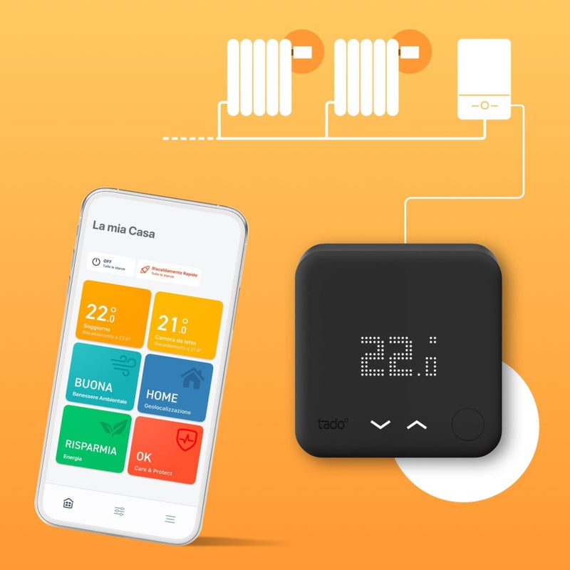 Termostato intelligente e connesso TADO Kit Smart V3+, Nero nero