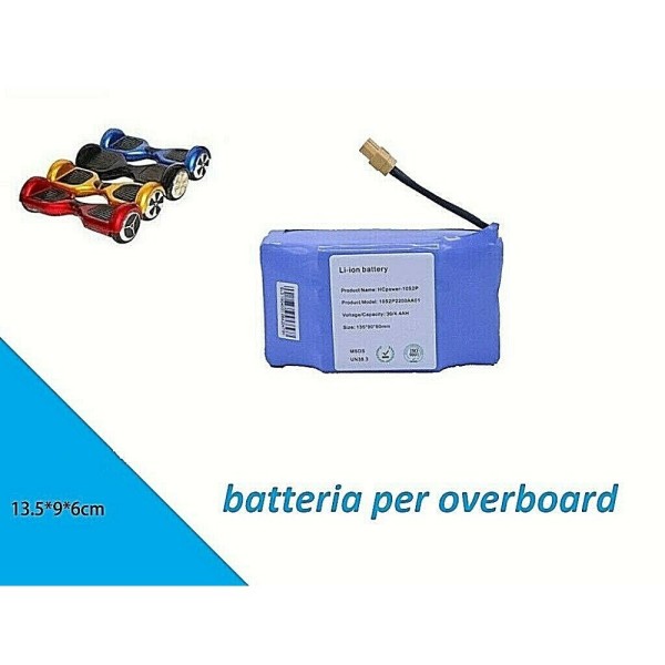 Trade Shop - Batteria Ricaricabile Ricambio Per Smart Balance Hoverboard 36 Volt 4000 Mah