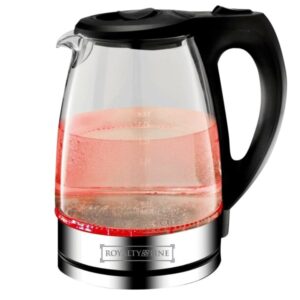 Trade Shop - Bollitore Elettrico In Vetro 1,7lt 2200w Acqua Calda Cordless Con Luce Led Rosso