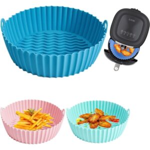 Trade Shop - Cestino In Silicone Friggitrice Ad Aria Teglia Riutilizzabile Antiaderente 20cm