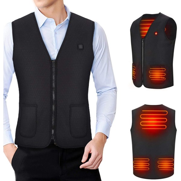Trade Shop - Gilet Riscaldante Elettrico Usb Riscaldato Giacca Termica Unisex Riscaldamento