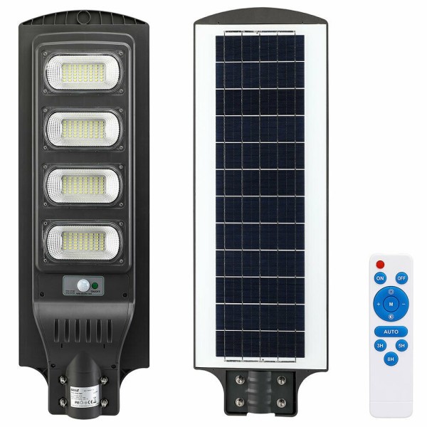 Trade Shop - Lampione Stradale Faro Led 120w Solare Esterno Sensore Movimento Telecomando