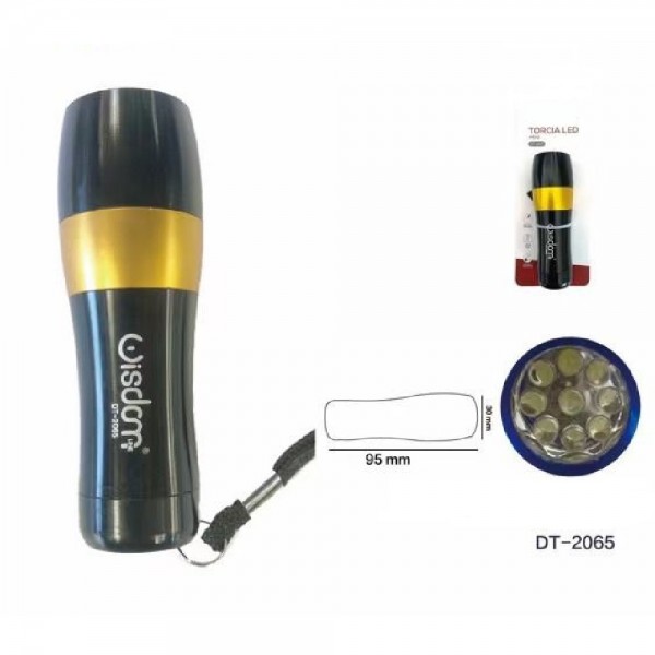Trade Shop - Mini Torcia Elettrica Luce Led Cob Tascabile Portatile Resistente Gancio Dt-2065 -
