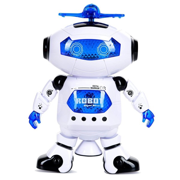 Trade Shop - Naughty Robot Giocattolo Per Bambini Multifunzione Suona Canta Balla Luci 360°
