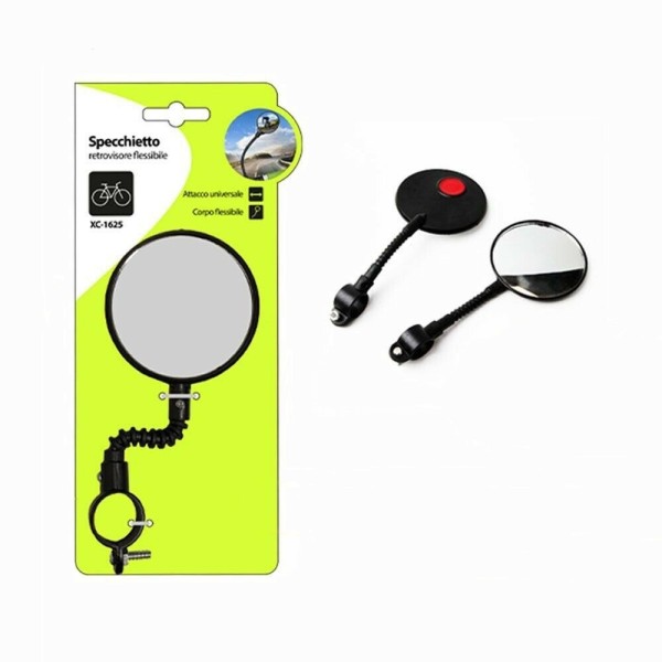 Trade Shop - Specchietto Retrovisore Corpo Flessibile Universale Per Bici Bicicletta Xc-1625 -