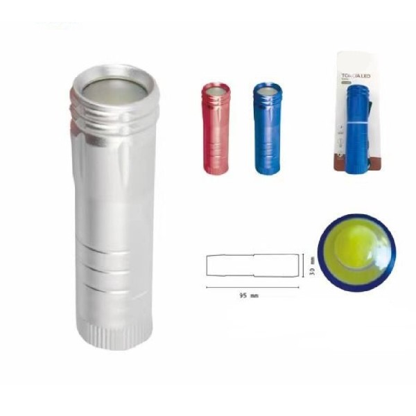 Trade Shop - Torcia Elettrica Luce Led Smd In Alluminio Tascabile Portatile Resistente Dt2036 -