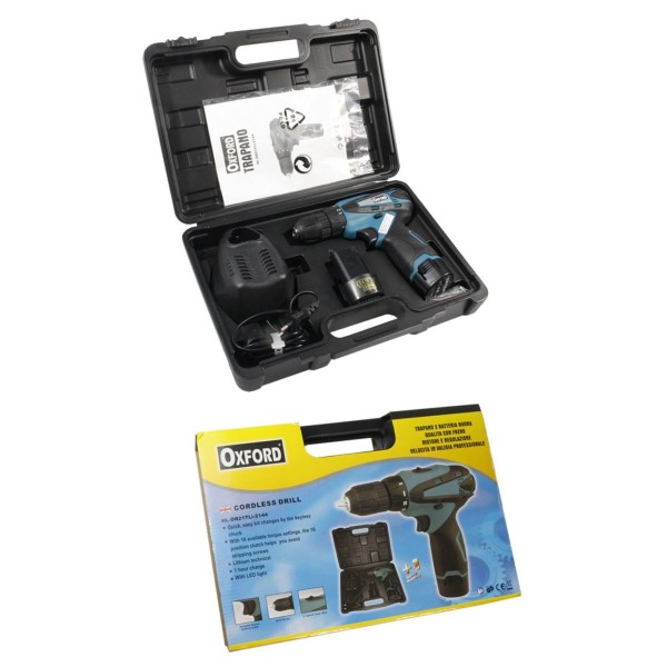 Trade Shop - Trapano Avvitatore Con Doppia 2 Batteria 14,4 V E Mandrino Da 10mm Autoserrante