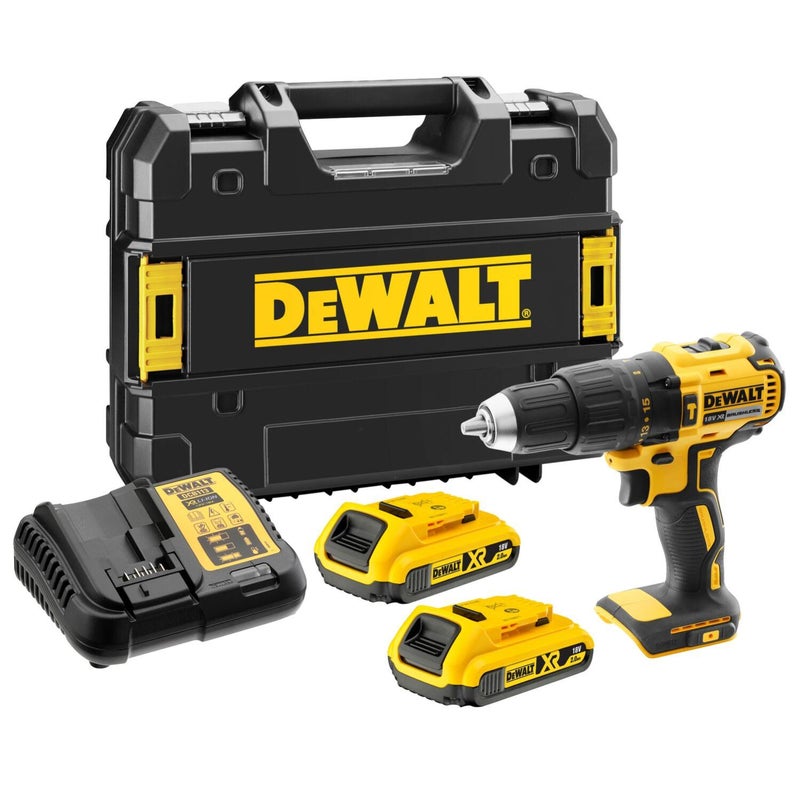 Trapano a percussione a batteria DEWALT DCD778D2T 18 V, 2 Ah, 2 batterie
