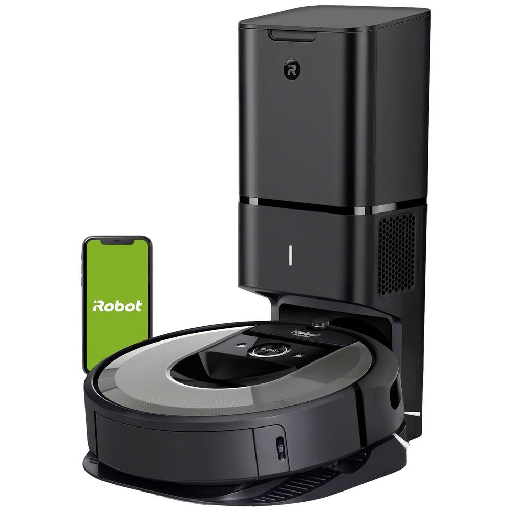 iRobot Roomba i7550 Robot aspirapolvere Argento, Nero Gestito da app, Compatibile con Amazon Alexa, Compatibile con Google Home