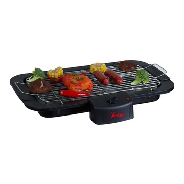 Ar1b01 barbecue per l'aperto da tavolo elettrico 2200 w nero, cromo