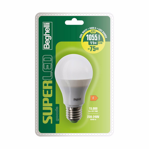 Beghelli Super LED Lampadina a risparmio energetico 11 W E27 F